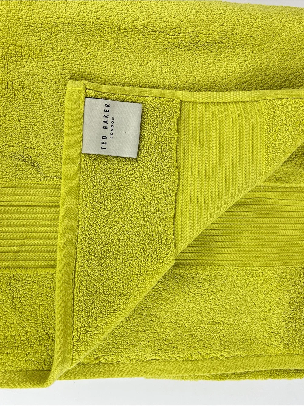 Ted Baker London Bath Towel Set Chartreuse Green Plush 100% Cotton 8 Pc NEW